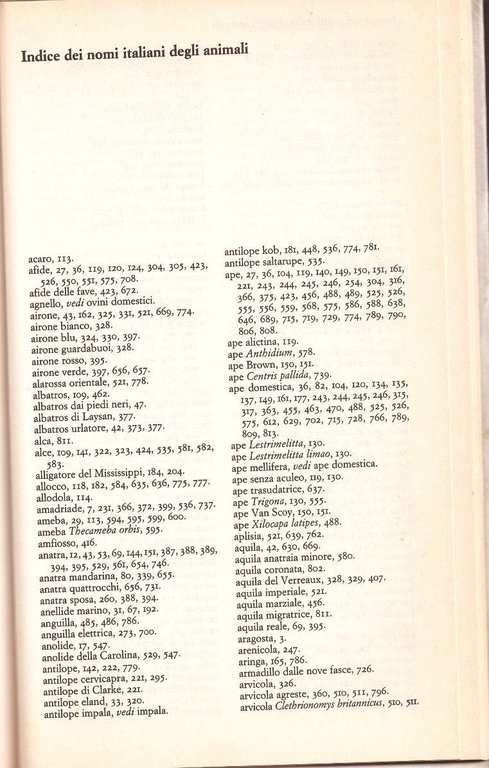 DIZIONARIO DI ETOLOGIA diretto da Danilo Mainardi 1992 I edizione …