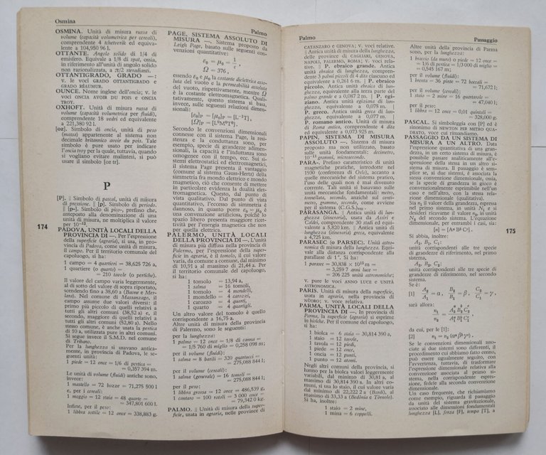 DIZIONARIO DI METROLOGIA GENERALE Alfredo Ferraro 1959 Zanichelli matematica