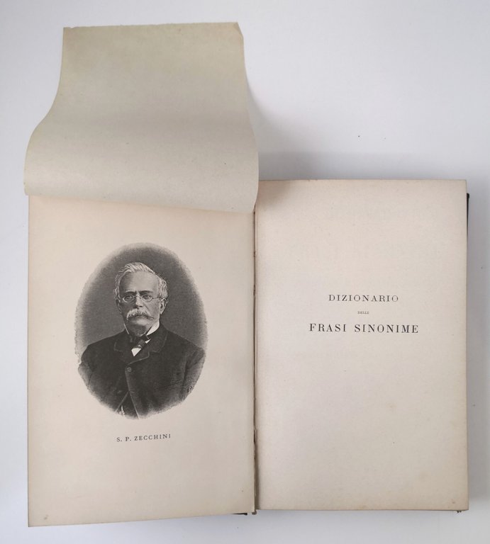DIZIONARIO FRASI SINONIME di Zecchini 1891 UTET libro antico maniere …