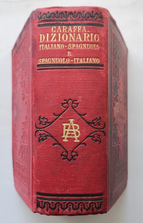 DIZIONARIO ITALIANO SPAGNUOLO ITALIANO di Caraffa 1900 Libro tascabile Lingua