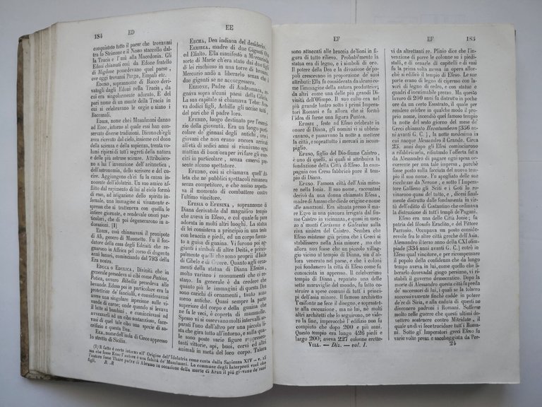 DIZIONARIO MITOLOGICO STORICO POETICO di Villarosa 2 volumi 1841 Libro …