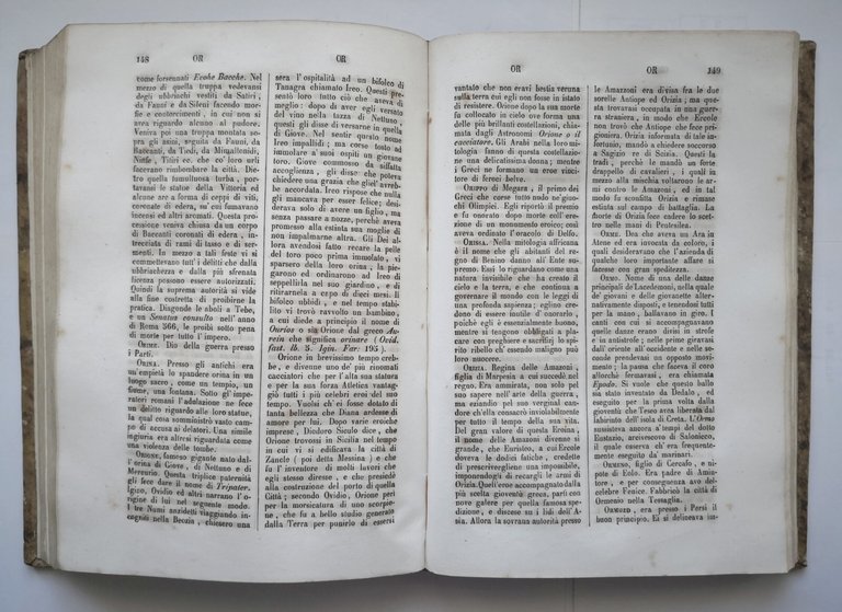 DIZIONARIO MITOLOGICO STORICO POETICO di Villarosa 2 volumi 1841 Libro …