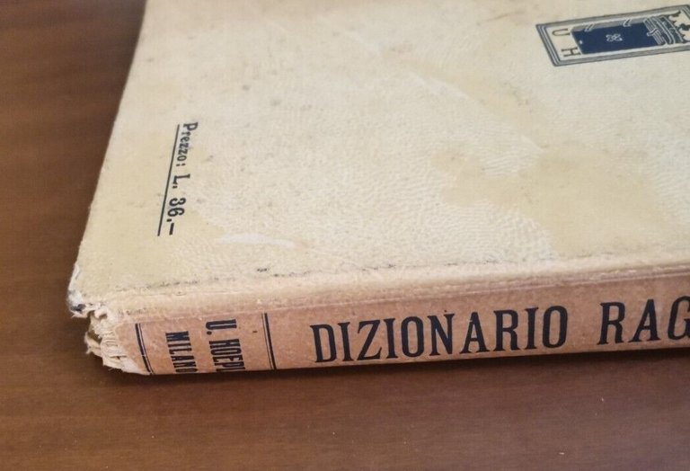 DIZIONARIO RAGIONATO DEI SIMBOLI di Giovanni Cairo 1930? Hoepli libro …