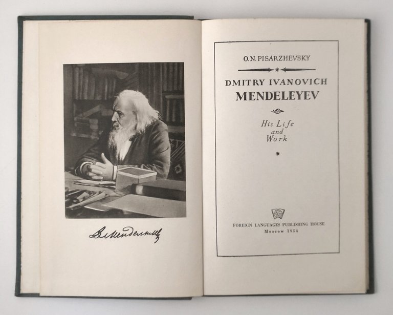 DMITRY IVANOVICH MENDELEYEV di Pisarzhevsky 1954 Foreign Languages Libro