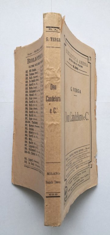 DON CANDELORO E C di Giovanni Verga 1919 Fratelli Treves …