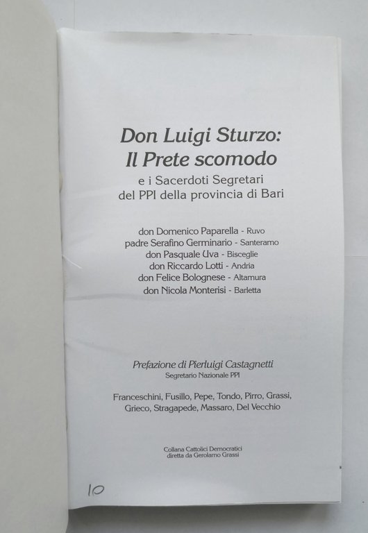 DON LUIGI STURZO IL PRETE SCOMODO 2000 RTS Libro sacerdoti …