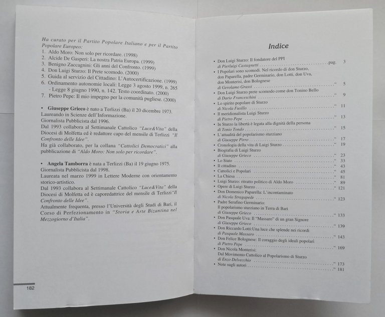 DON LUIGI STURZO IL PRETE SCOMODO 2000 RTS Libro sacerdoti …