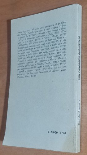 DON PANCRAZIO CUCUZZIELLO di Daniele Giancane Bari teatro popolare 1978 …