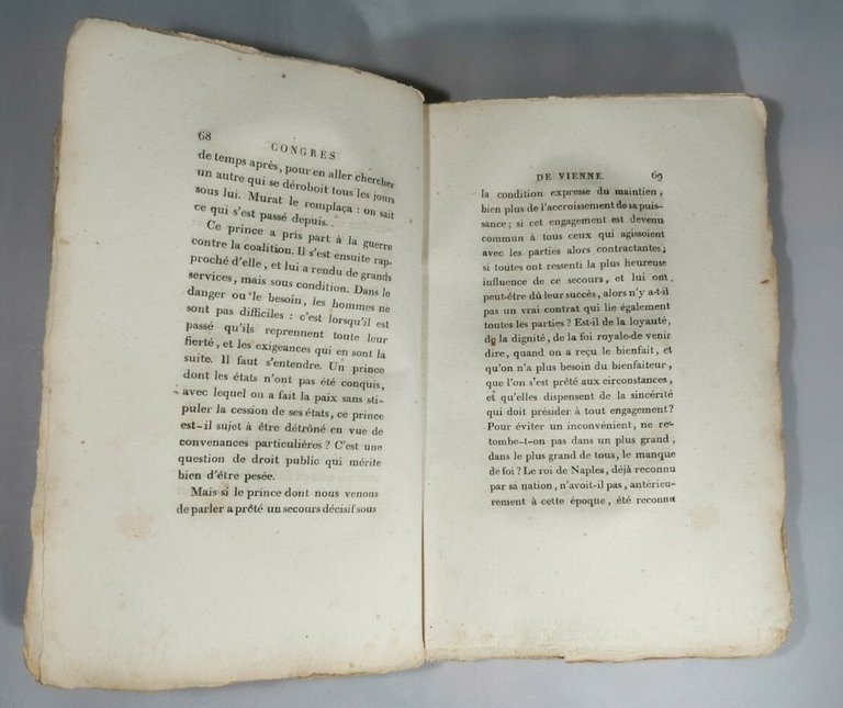 DU CONGRES DE VIENNE tome II di M De Pradt …