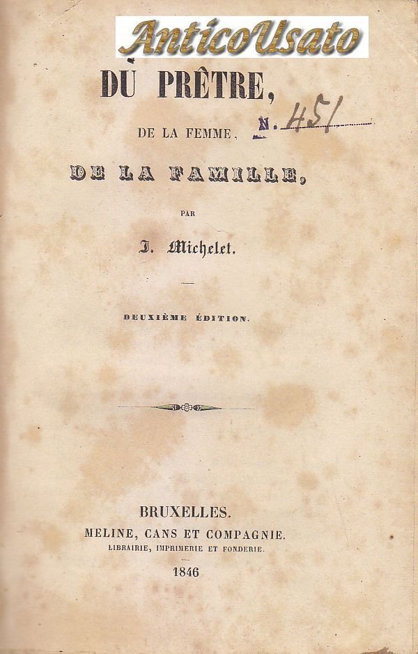 DU PRETRE DE LA FEMME DE LA FAMILLE di F …