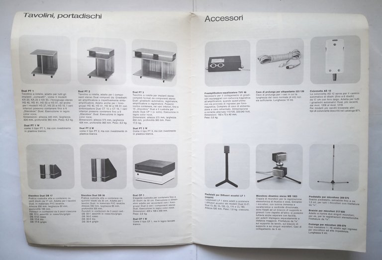 DUAL STEREO E HI FI PROGRAMMA 1971 72 brochure pieghevole …