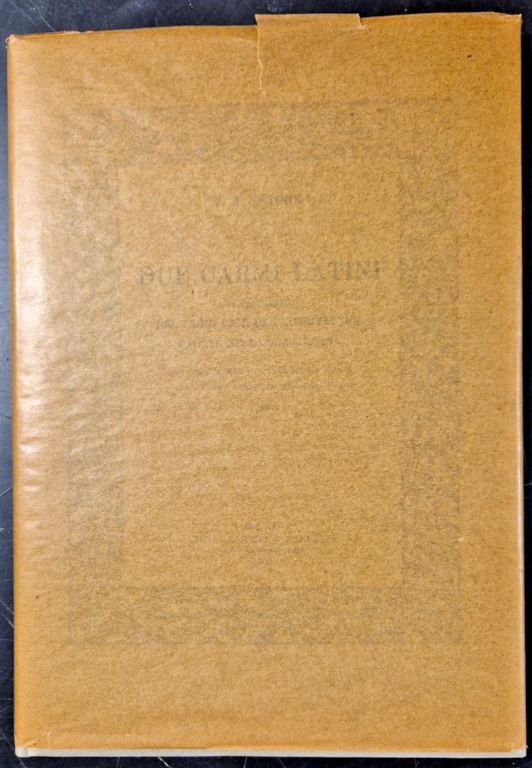DUE CARMI LATINI di Francesco Astore compianto eroe Aeronautica 1936 …