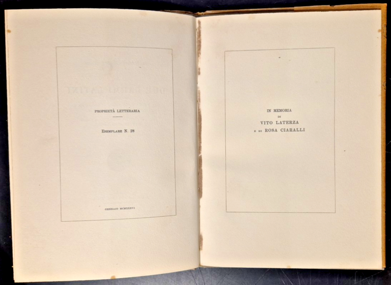 DUE CARMI LATINI di Francesco Astore compianto eroe Aeronautica 1936 …