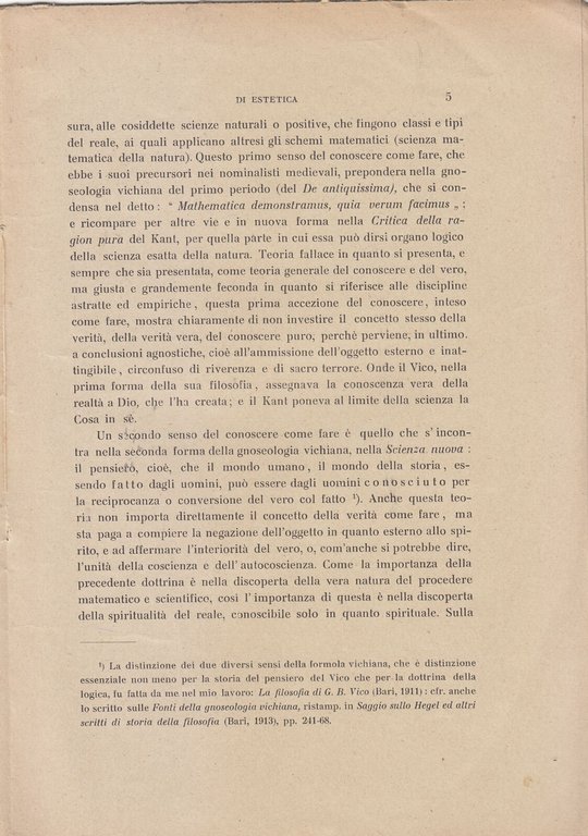 DUE NOTE DI ESTETICA Benedetto Croce memoria Accademia Pontaniana 1918 …
