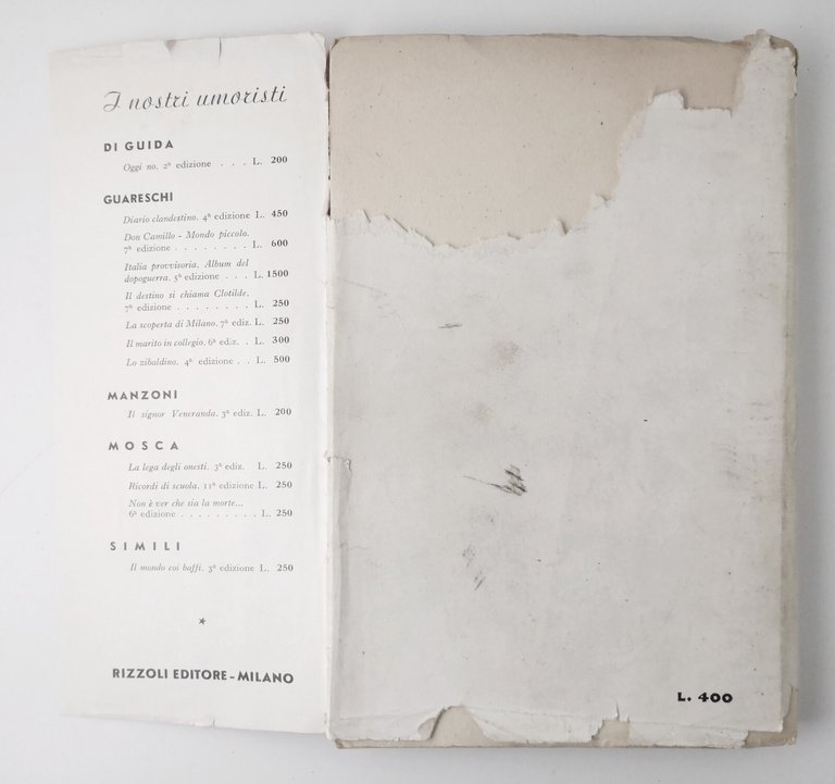È SEMPRE FESTA di Carlo Manzoni 1950 Rizzoli Libro Romanzo …