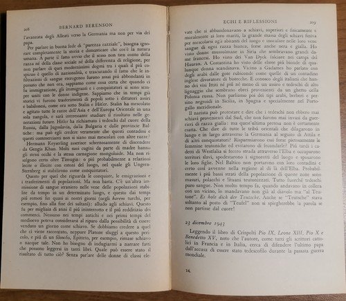 ECHI E RIFLESSIONI di Bernard Berenson 1950 quaderni medusa Mondadori …