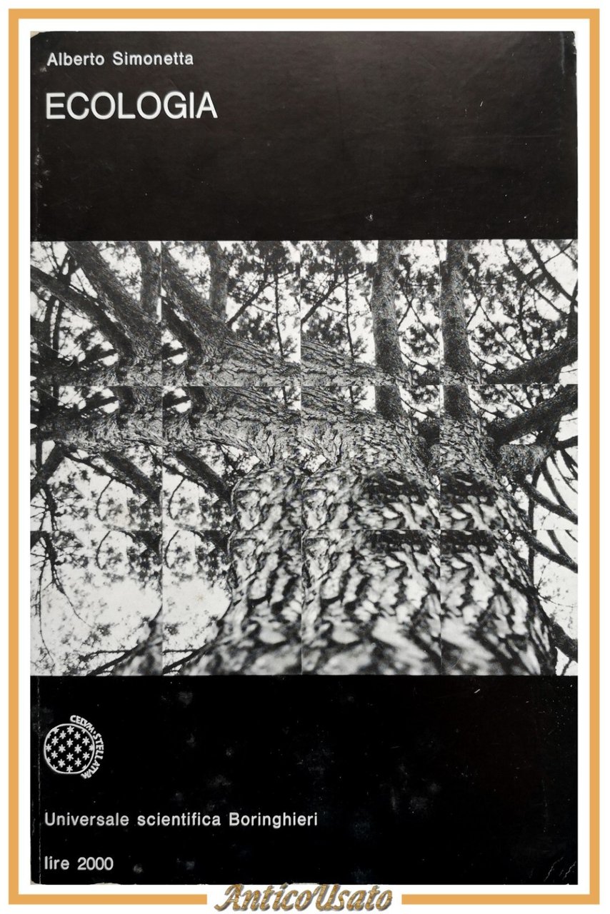 ECOLOGIA di Alberto Simonetta 1975 Paolo Boringhieri Libro scientifico