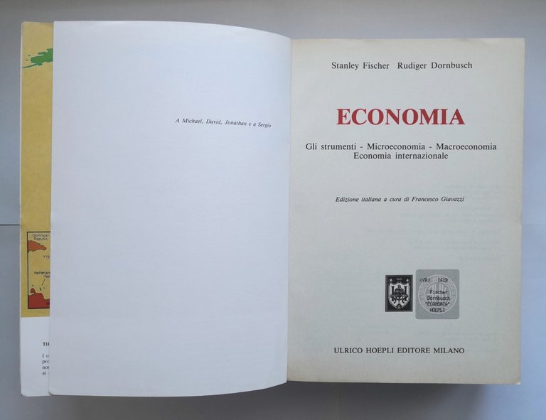 ECONOMIA di Stanley Fischer e Rudiger Dornbusch 1986 Hoepli libro …