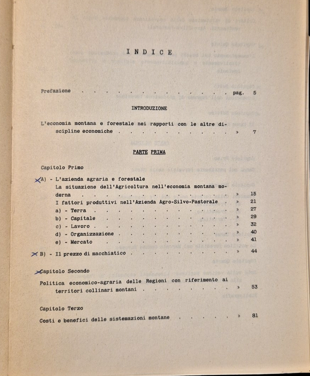 ECONOMIA MONTANA E FORESTALE di Mario Greco 1971 Cacucci Libro …
