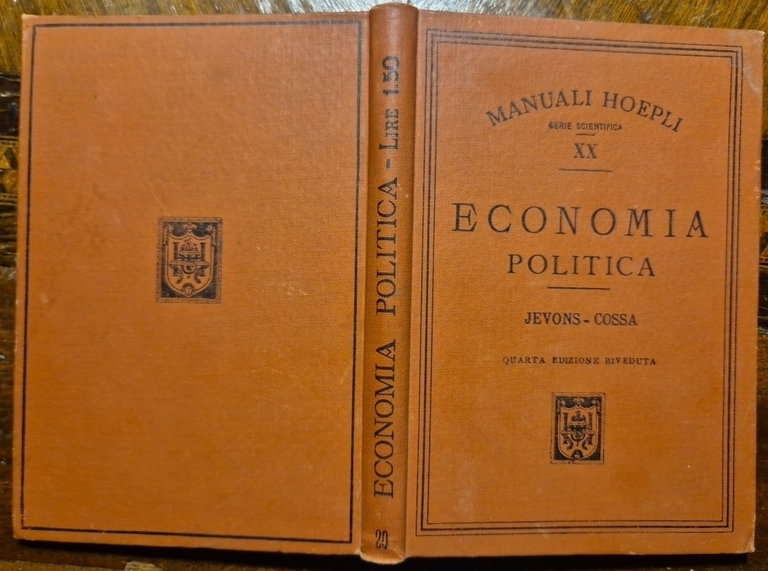 Economia politica di Stanley Jevons 1899 hoepli manuale libro Luigi …