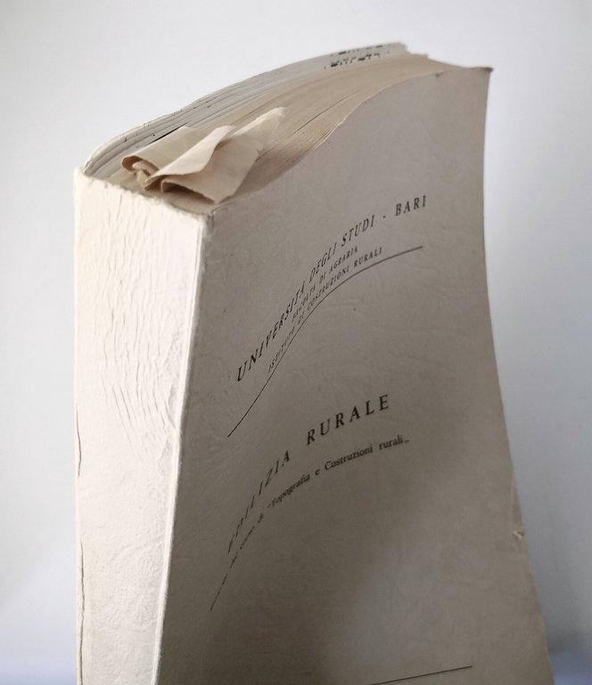 EDILIZIA RURALE Lezioni 1975 76 corso di topografia costruzioni Università …