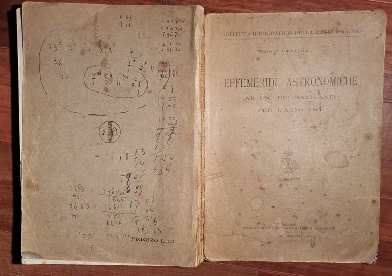 EFFEMERIDI ASTRONOMICHE AD USO DEI NAVIGANTI PER L'ANNO 1934 libro …