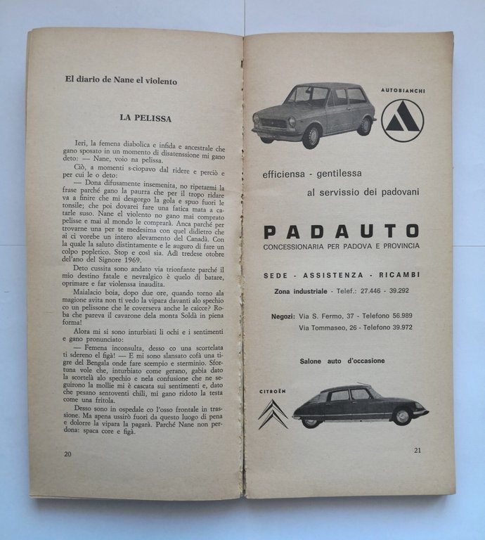 EL STROLOGO almanacco umoristico veneto 1970 di Durante e Missaglia …