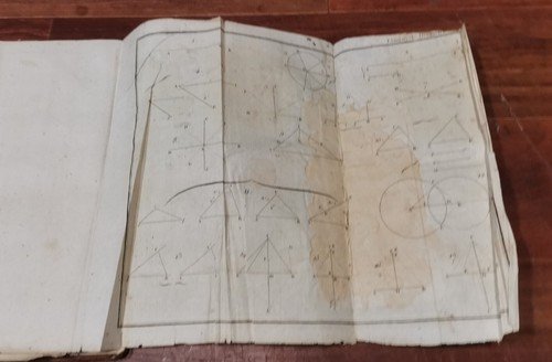 ELEMENS DE GEOMETRIE di Lacroix 1808 Courcier Libro Antico matematica …