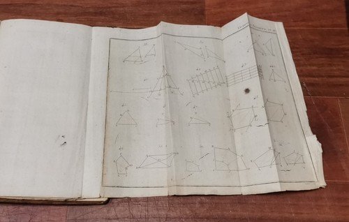 ELEMENS DE GEOMETRIE di Lacroix 1808 Courcier Libro Antico matematica …