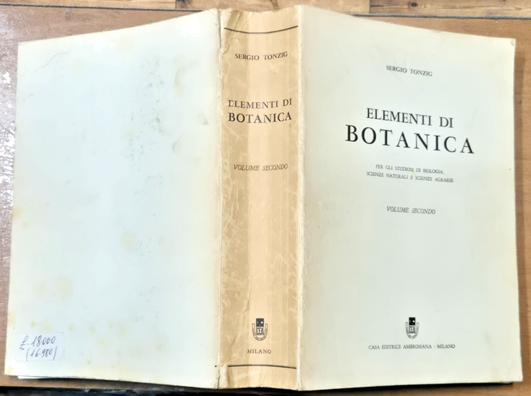 ELEMENTI DI BOTANICA di Sergio Tonzig Volume II 1968 Ambrosiana … | Immagine Gallery 2