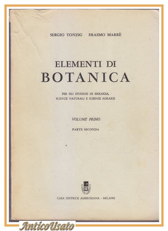 ELEMENTI DI BOTANICA volume I parte II Tonzig e Marrè … | Immagine Gallery 2