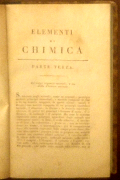 ELEMENTI DI CHIMICA APPLICATA alla medicina e arti volume 4 di Orfila 1823 Libro