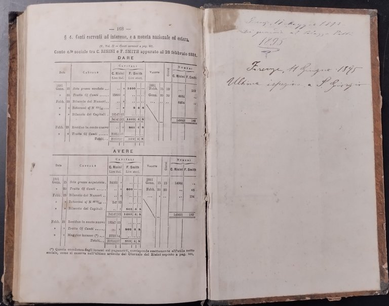 ELEMENTI DI COMPUTISTICA 3 VOLUMI IN 1 COMPLETO 1886 Roux …