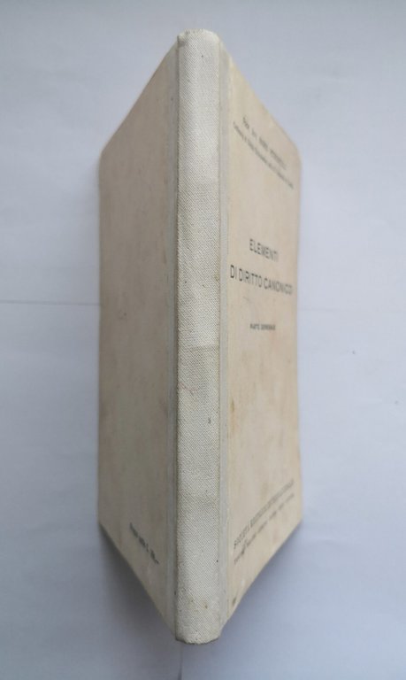ELEMENTI DI DIRITTO CANONICO di Mario Petroncelli 1944 SEI libro …
