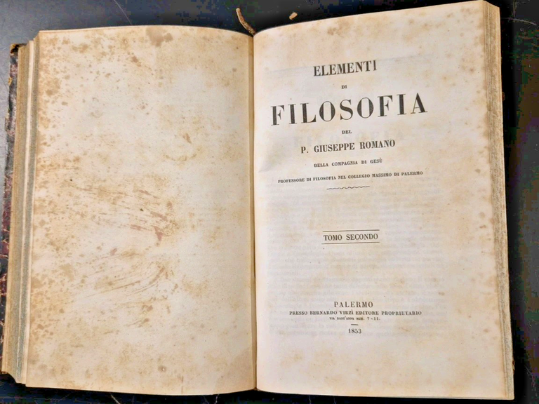 ELEMENTI DI FILOSOFIA opera completa di Giuseppe Romano 1853 Virzì … | Immagine Gallery 4