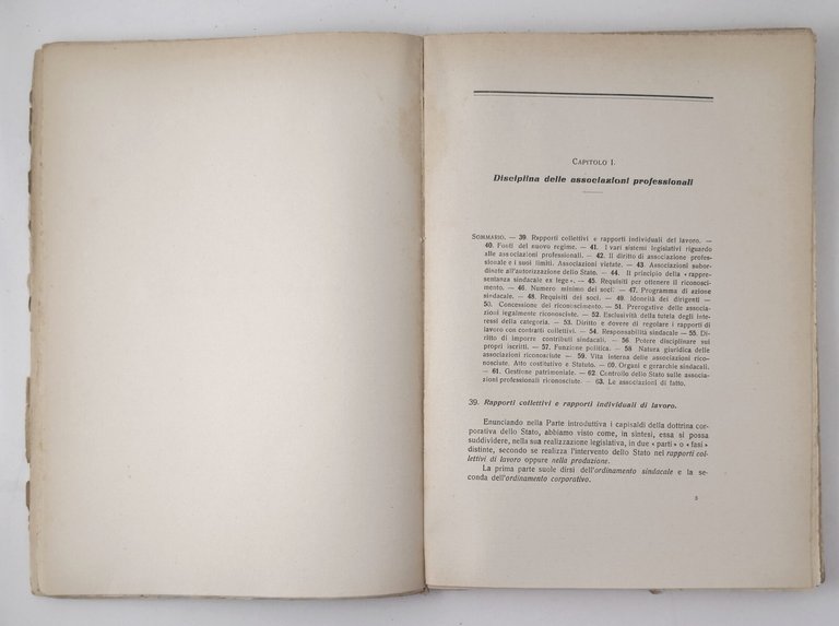 ELEMENTI DI ORDINAMENTO CORPORATIVO 1929 Libro Fascismo Lavoro Scolastico