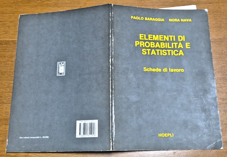 ELEMENTI DI PROBABILITÀ E STATISTICA Schede lavoro Baraggia Nava 1986 … | Immagine Gallery 3