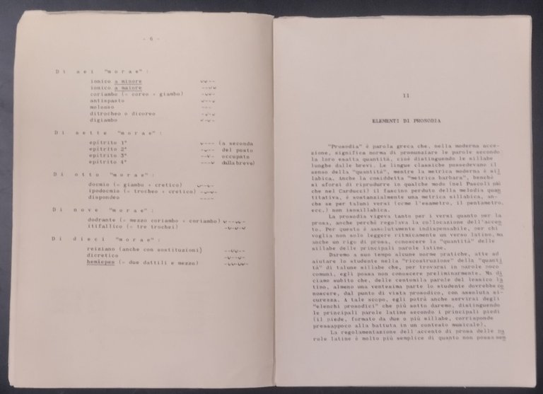 ELEMENTI DI PROSODIA E METRICA LATINA Paladini Castorina Adriatica Libro