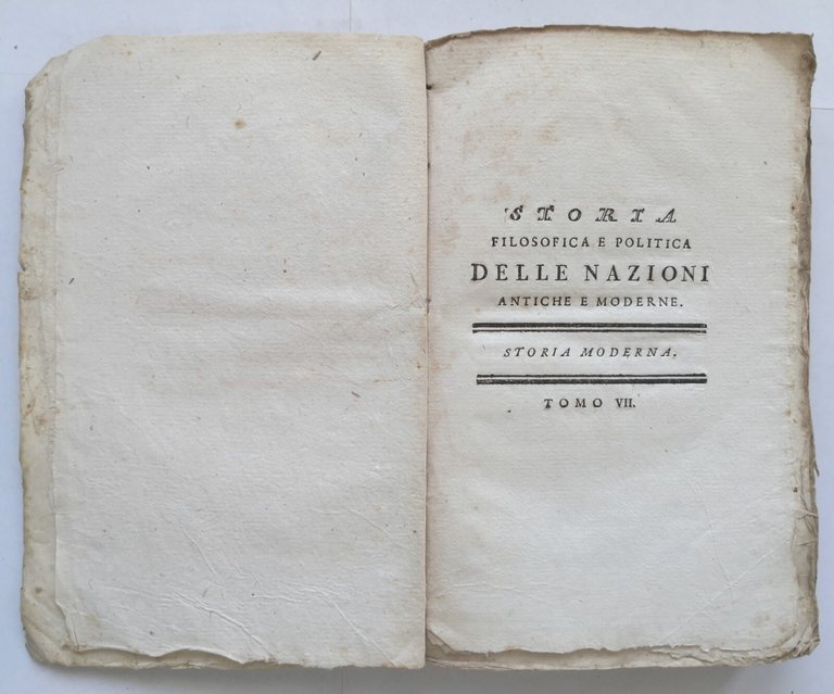 ELEMENTI DI STORIA GENERALE DELL'ABATE MILLOT tomo 7 1782 Libro …
