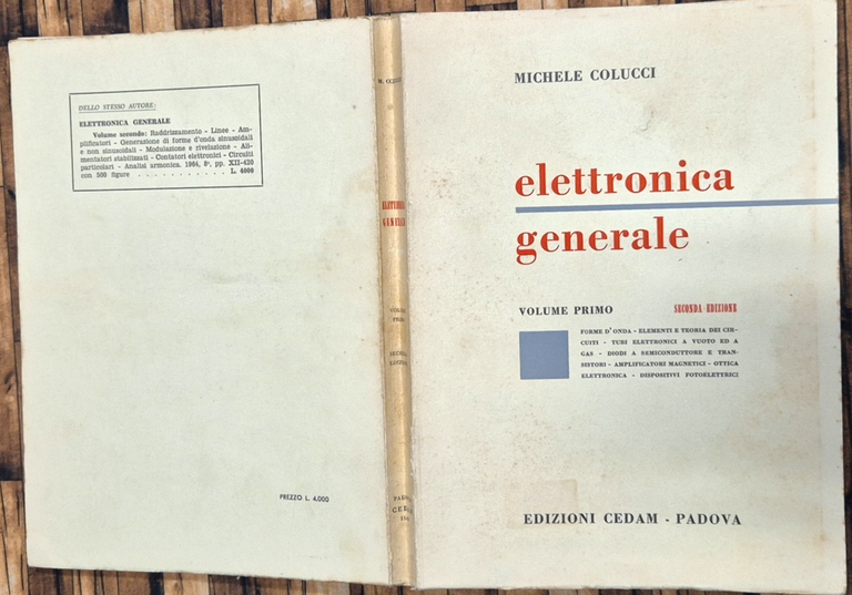 ELETTRONICA GENERALE di Michele Colucci Volume Primo 1965 Cedam Libro | Immagine Gallery 2