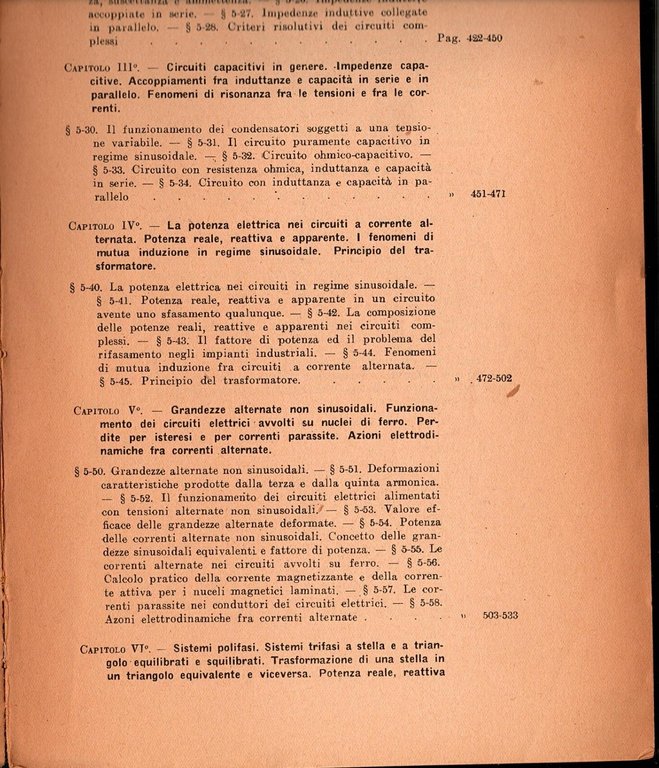 ELETTROTECNICA GENERALE di Olivieri e Ravelli Volume Primo 1948 CEDAM …