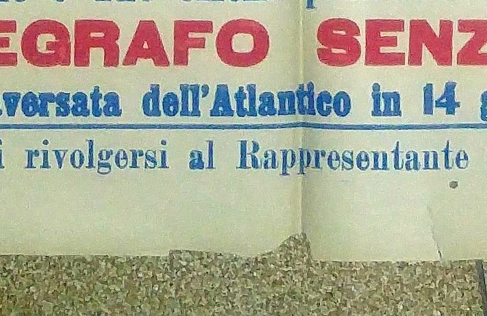 EMIGRAZIONE manifesto 1910 Napoli Santos Formosa grandi dimensioni EMIGRANTI