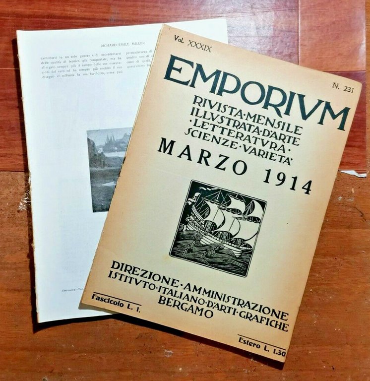 EMPORIUM 1914 10 numeri rivista illustrata d'arte lettera giornale vintage …