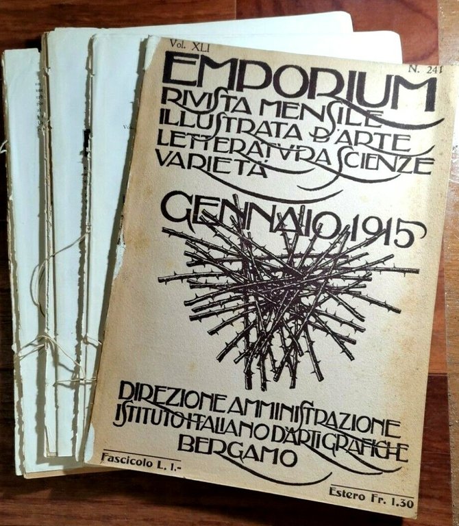 EMPORIUM 1915 annata completa rivista illustrata d'arte lettera giornale vintage