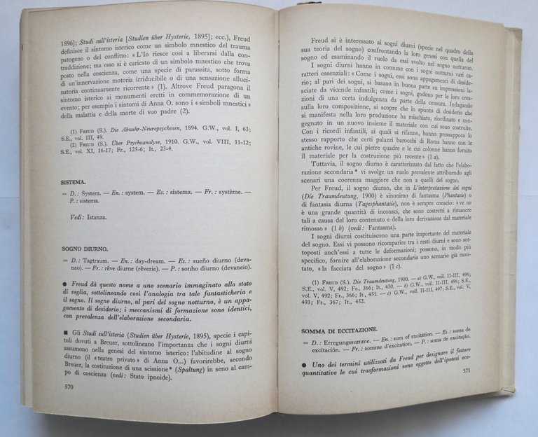 ENCICLOPEDIA DELLA PSICANALISI di Jean Laplanche e Pontalis 1968 Laterza …