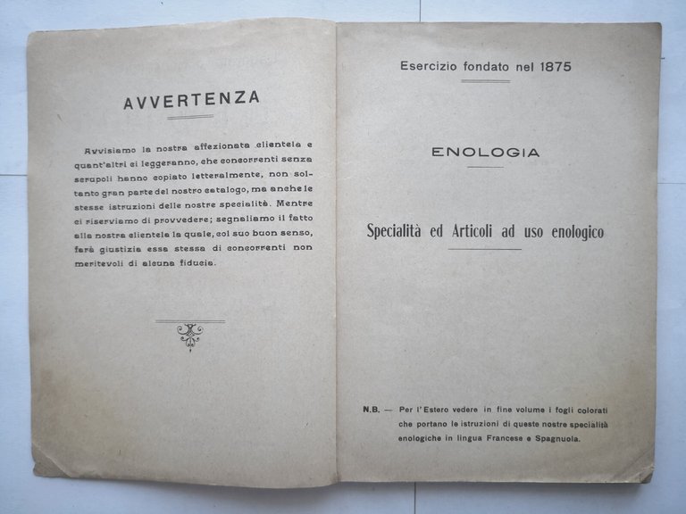 ENOLOGIA di laboratorio enochimico Montalenti 1929 Casale Monferrato Libro