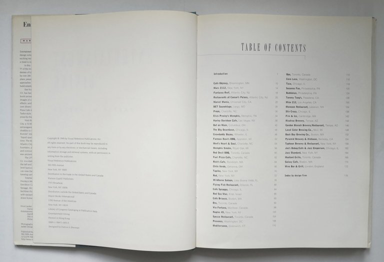 ENTERTAINMENT DINING di Martin Pegler 1999 Visual Reference Publications Libro