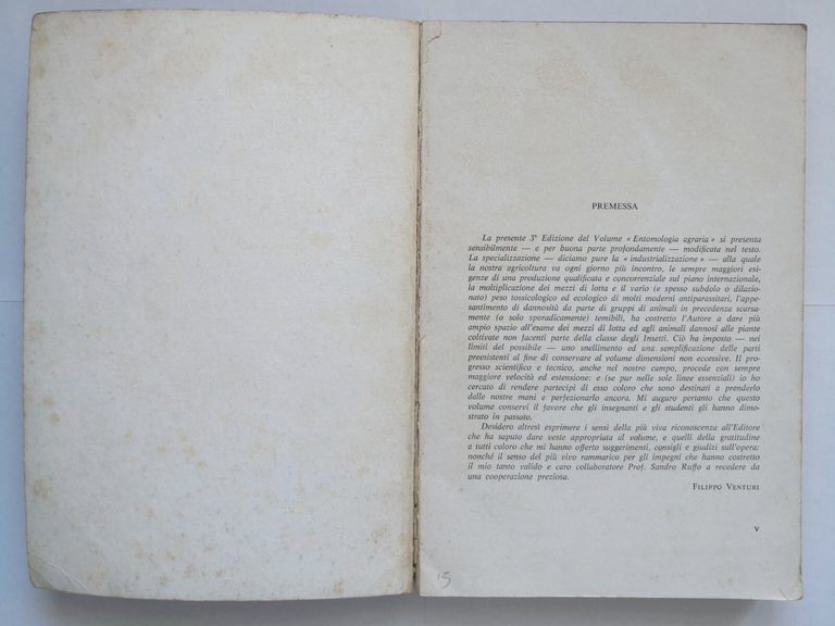 ENTOMOLOGIA AGRARIA di Filippo Venturi Edagricole Libro
