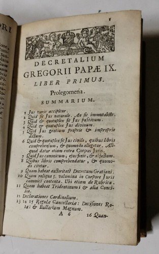 EPITOME JURIS CANONICI Tomo I di Vitus Pichler 1755 libro …