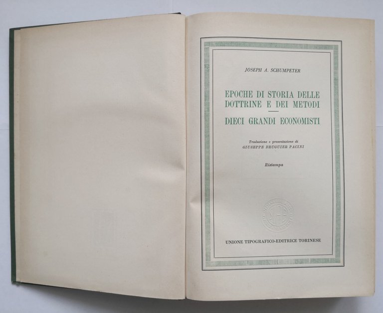 EPOCHE DI STORIA DELLE DOTTRINE DEI METODI di Joseph Schumpeter …